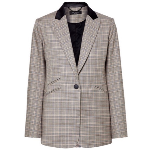 Rag & Bone Ridley Peak Lapel Plaid Blazer Jacket - Picture 3 of 12